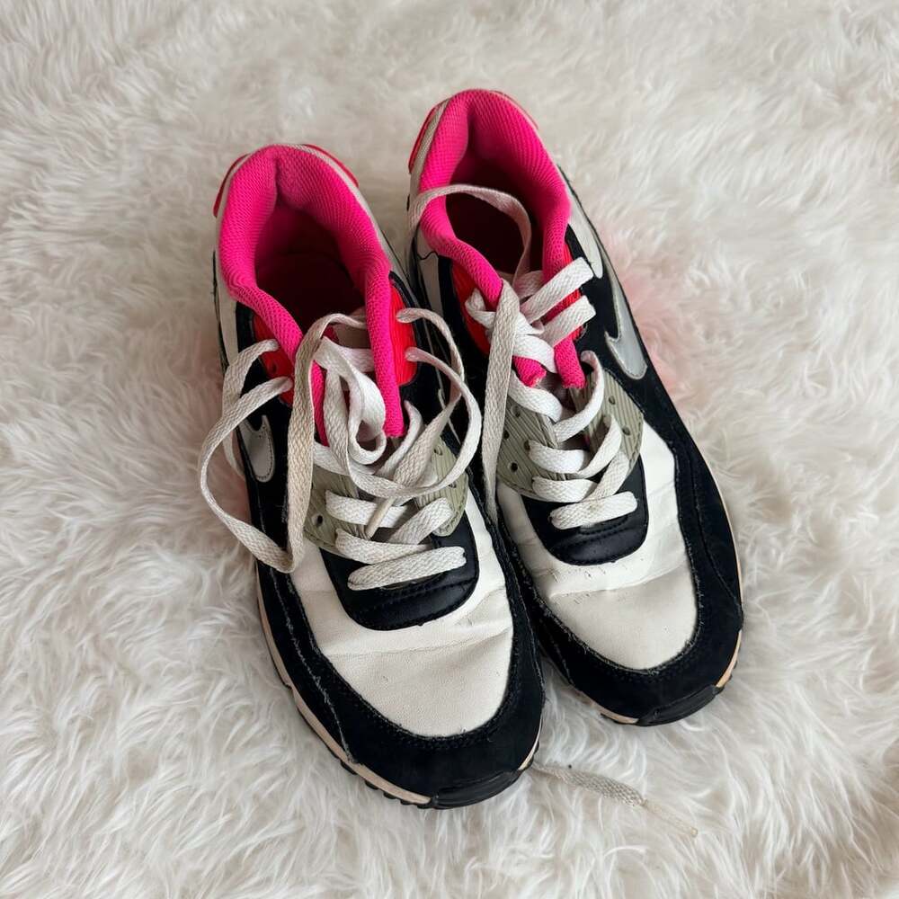 Nike Air Max 90 Running Shoes Black White Pink